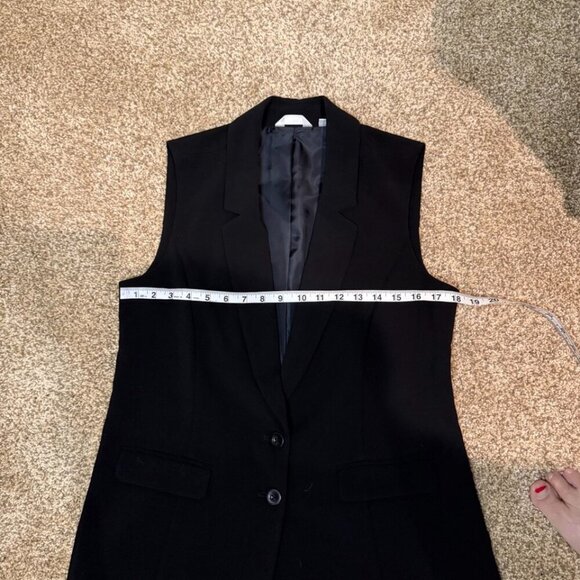 Reitman's long vest black lined office professional women's - Picture 8 of 9